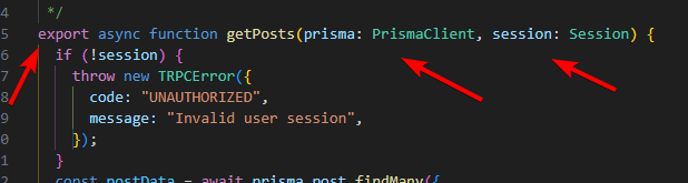 manak_official1's tweet image. In tRPC there are times when you want to call procedures from other procedures. You do it by :
1.) Make a function which takes prisma and session as args and export it.
2.) Create a procedure and pass that function.
3.) Import step 1 function 
#developing #backend #publiclearning