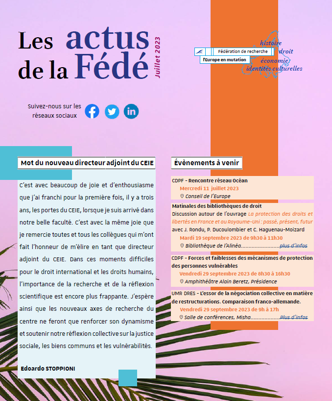 Fédération de recherche "L'Europe en mutation" tweet media