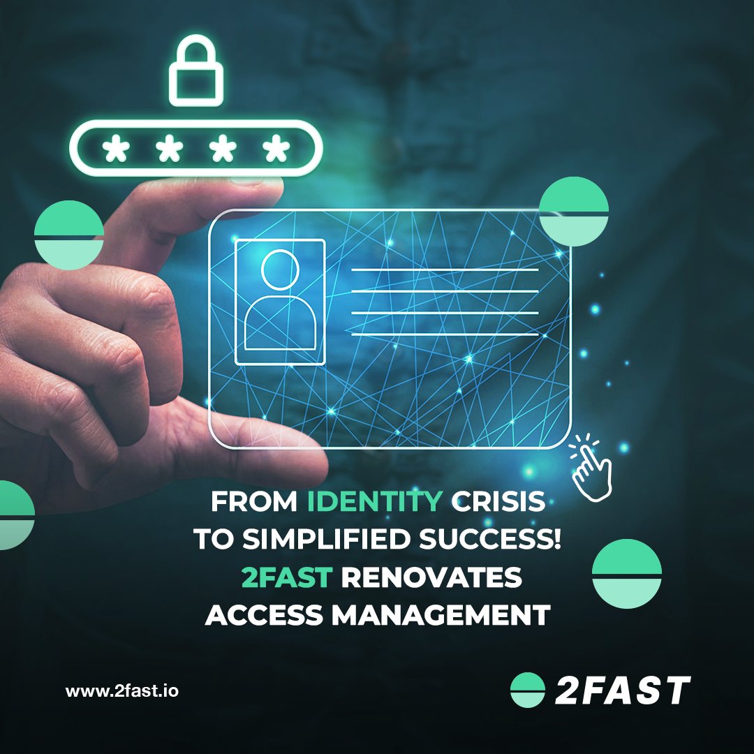 2Fast_IAM's tweet photo. In the realm of tangled identity systems, endless onboarding, forgotten passwords, and risky permissions, 2Fast emerges as the solution. 

With its #lifecycle_management #SSO, #MFA, and granular access control, 2FAST simplifies identity, boosts efficiency, and fortifies security. https://t.co/HqJA6ux2Ra