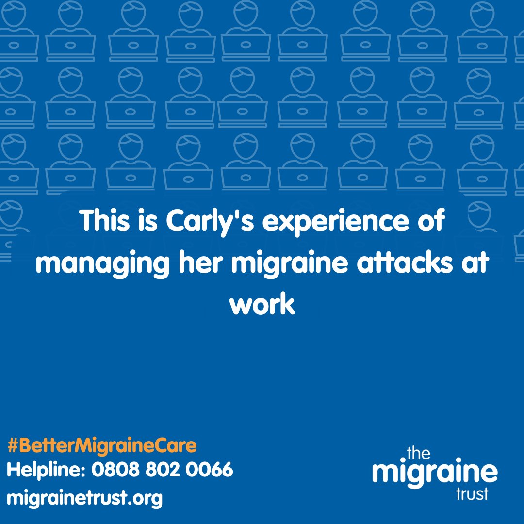 [1/3] This is Carly’s experience of  managing her migraine attacks at work

“I often have migraines at work, which is a continuous struggle.

“The company policy means you are only entitled to two lots of sick leave.