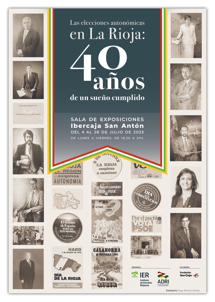 Inauguramos la exposición 'Las elecciones autonómicas en La Rioja: 40 años de un sueño cumplido', comisariada por el Dr. Diego Moreno Galilea.

Sala de exposiciones Ibercaja San Antón. Hasta el 28 de julio.

#InstitutoIER #IER #ExposicionesIER