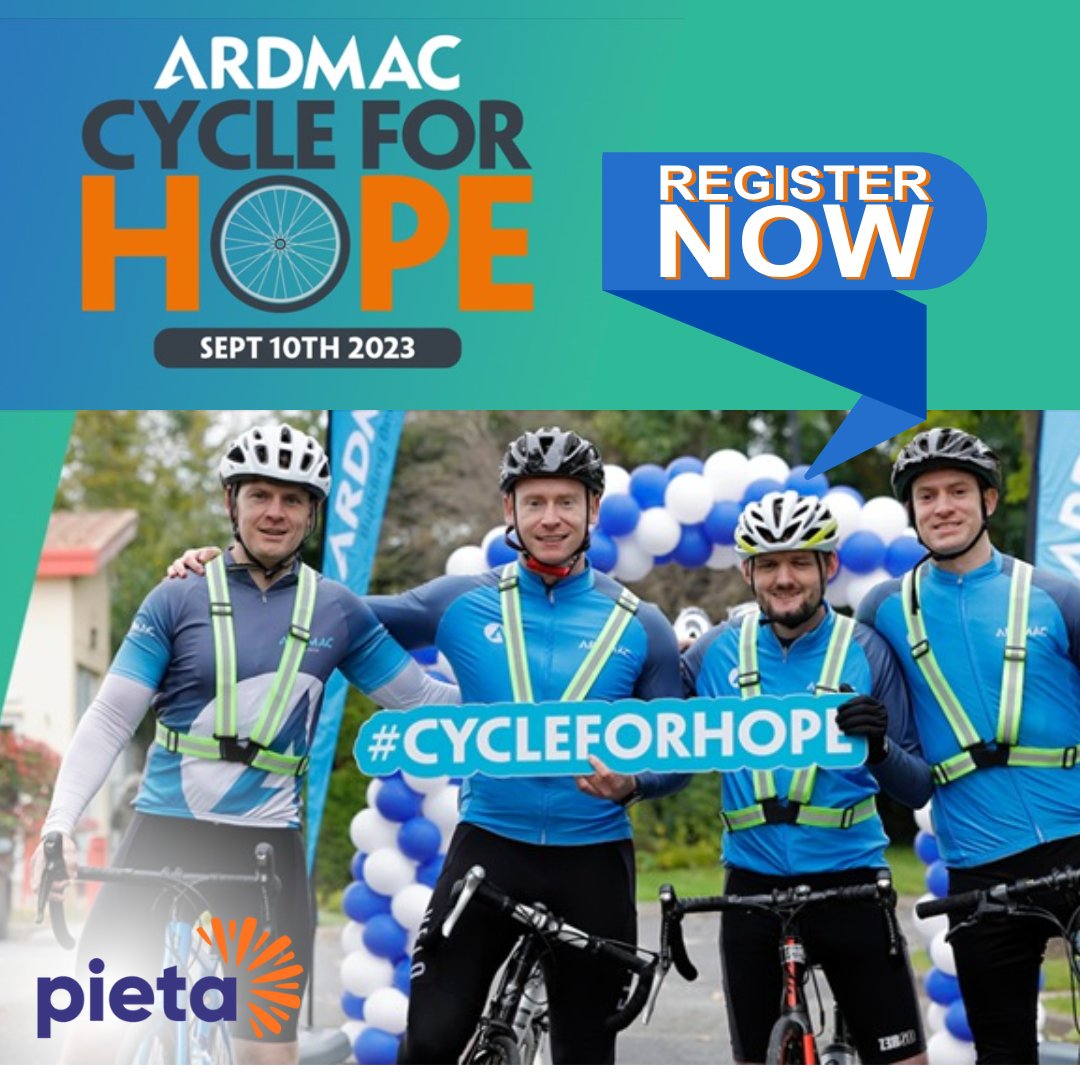 @ArdmacLtd Cycle for Hope 2023 takes place on September 10th. Since 2021, Cycle for Hope has raised just over €123,000 in aid of @PietaHouse 

Register or Donate Here: eventmaster.ie/fundraising/ca…

#PoweredbyEventmaster #Fundraising