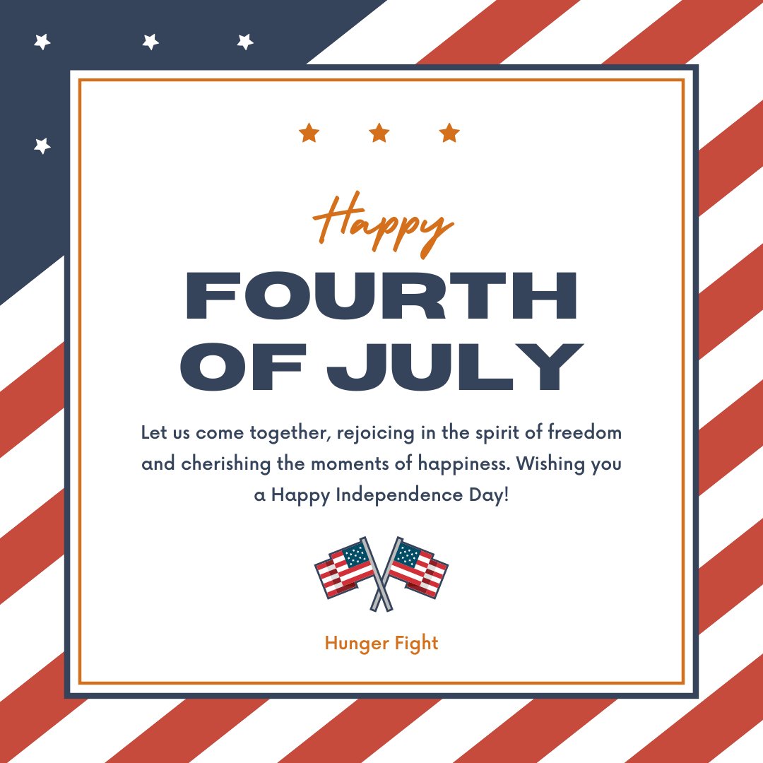 hunger_fight's tweet photo. 🔴⚪🔵  Wishing you all a joyous and meaningful 4th of July filled with love, gratitude, and the excitement of making a difference. 🇺🇸✨🌽🍎🙏 #HungerFight #IndependenceDay" https://t.co/QfY0YiBjax