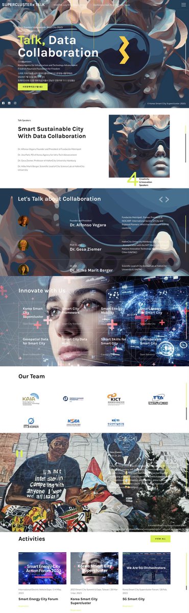 Smart Sustainable City with Data Collaboration TALK (스마트 지속가능한 시티 데이터 콜라보레이션 토크)
일시: 2023년 7월 11일 오후 2시 (1시부터 등록)
장소: 트레이드타워 51층 대회의실(서울시 강남구 영동대로 511 (삼성동))
사전등록: thinkaboutit.kr/citylab/index.…