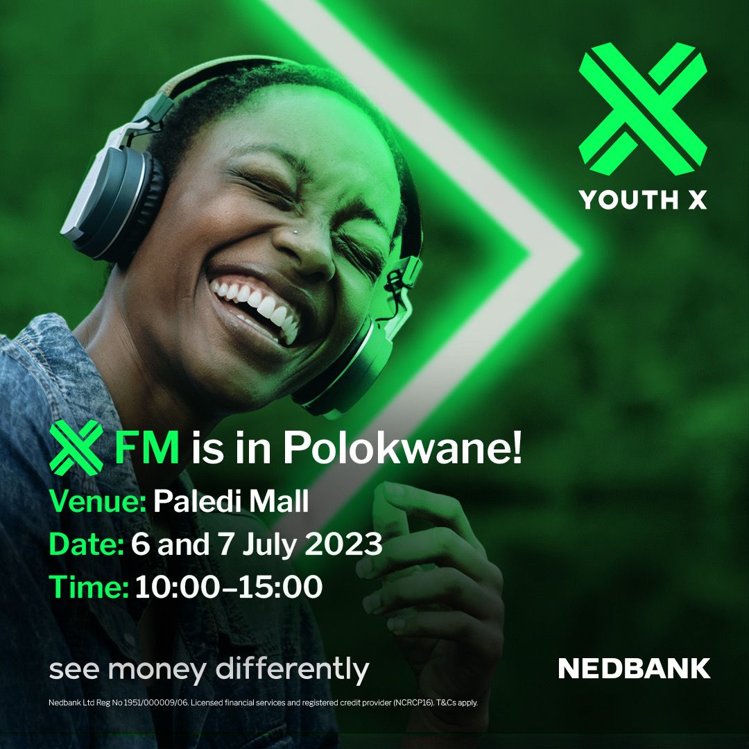 Palesa_Cutestar's tweet photo. Polokwaneπ£οΈ the Xfm van has heard your cries, and we will be at #Paledi Mall on the 6th and the 7th of July 2023
All you have to do is come through and tell us what your X is...
X as in your goals and stand a chance to R2500 cash π€π½π€π½π₯π₯π₯#MiGoals #UnlockYourX #Polokwane https://t.co/zSVZumTaW5