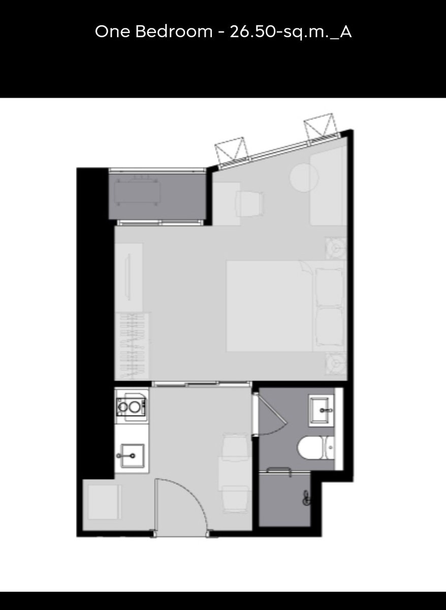 งงกับแปลนห้อง Life Rama4 Asoke ว่าสองแบบนี้มันถูกเรียกว่า One Bedroom ยังไง ส่วน Living กับ Bedroom มันรวมกันแบบนี้ หรือก็เรียก one bedroom ได้แหละ