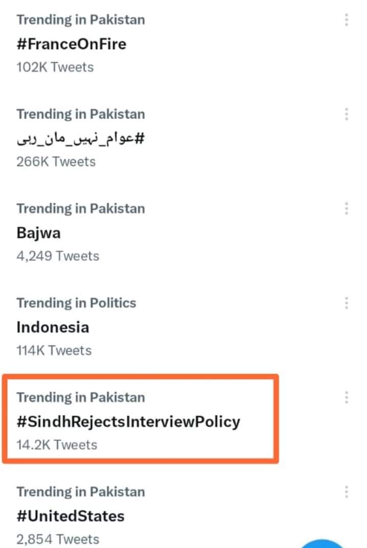 KASHIFA66794124's tweet image. 14,000+ tweets , we are trending ❤️
#sindhrejectsinterviewpolicy let&apos;s make it #top_trend
شام تک انشاءاللہ ہم پاکستان میں ٹاپ ٹرینڈ میں ہونگے