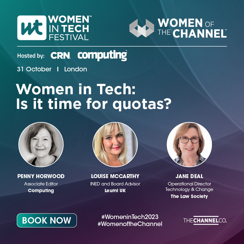 Women in Tech Festival | 📅 31 October

Board quotas have worked to improve women’s representation in the public sector and on FTSE boards. Are they the logical next step for tech employers?

#WomeninTech2023 #WomenoftheChannel

View the full agenda here - bit.ly/3PHWQRT