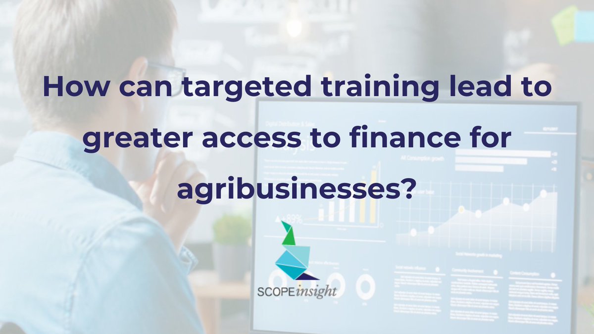 Our #data shows that only about 10% of #agribusinesses can access finance. 💸 How do we support the other 90%? We need to give them targeted training so they can become professional enough to be bankable! Read more here 👉 scopeinsight.com/whats-most-imp…