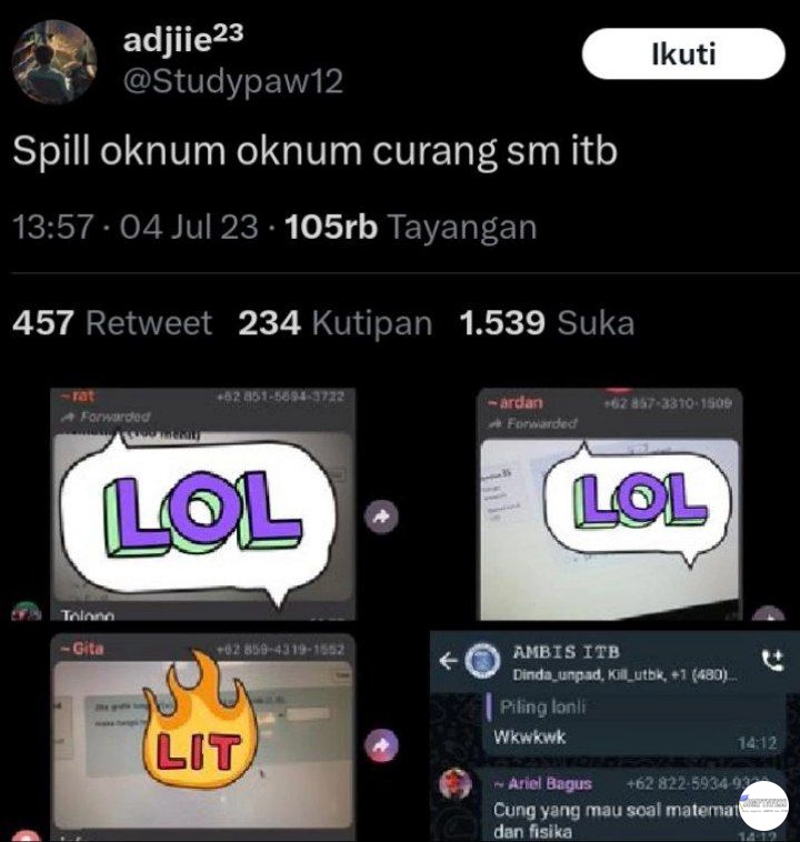 🏫 orang-orang yang kek gini biasanya eligible karena nyontek, dapet nilai diatas kkm karena nyontek, tugas hasil jiplak dari punya temen. hadeh, emang paling bener ujian offline lagi. semoga yang curang kek gini pada kena konsekuensi deh:(