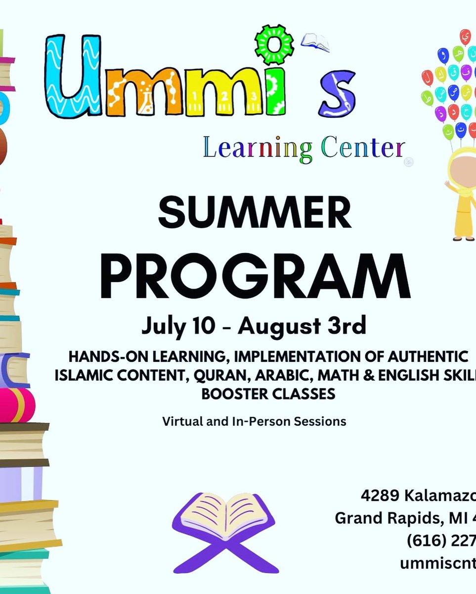UmmisLearning's tweet photo. Our summer program launches in just 6 days! It’s not to late, enroll your child today! https://t.co/c5yZmZhbah
#summer #program #school #muslim #salafi #aqeedah #tawheed #islam #salaf #quran #sunnah #ummislearning https://t.co/lMsmNGlvWG