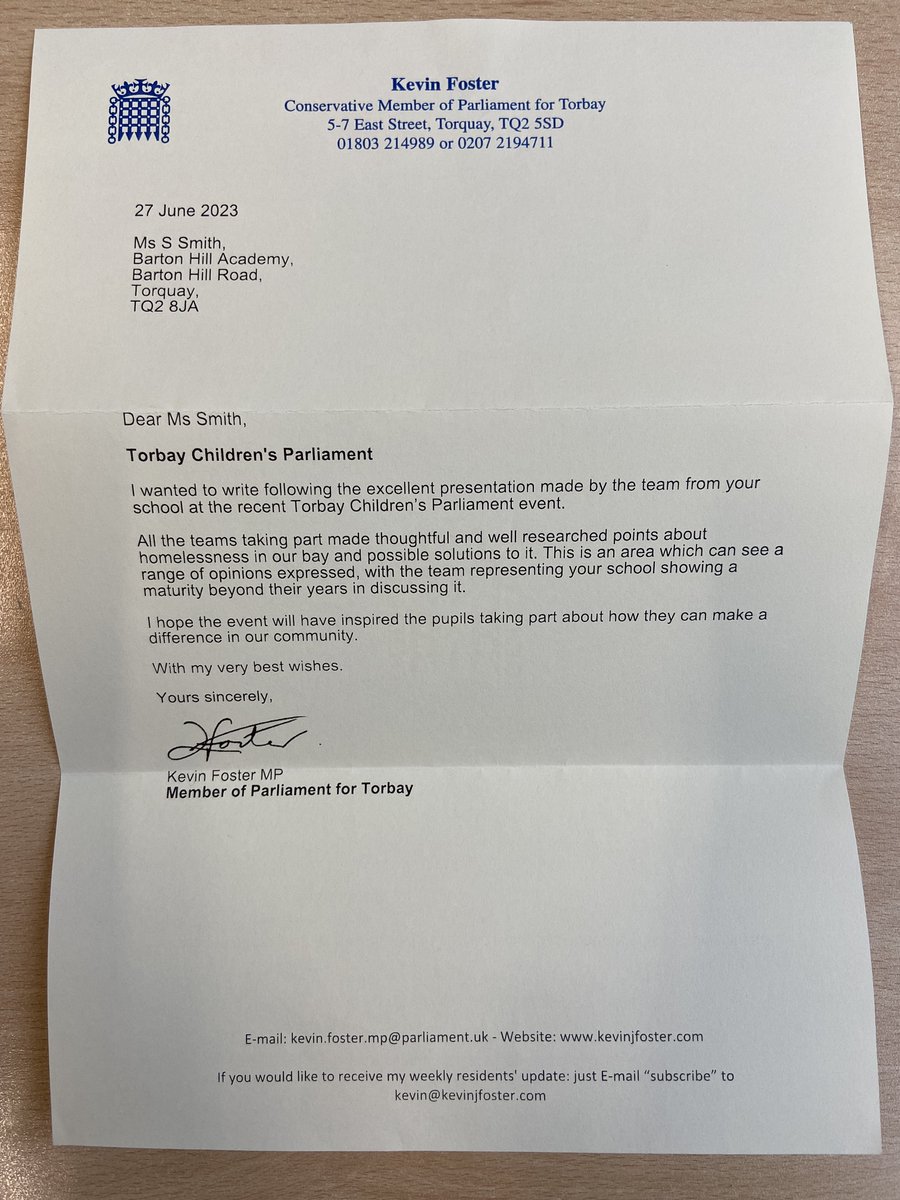 BhaYear5's tweet photo. Y5 had the privilege of attending Torbay Children’s Parliament to debate their views on homelessness and housing. The team worked extremely hard to research this topic, create artwork and form opinions on solutions to tackle this problem. @BHA_TQ @AETAcademies @kevin_j_foster https://t.co/vPefjB3mcK