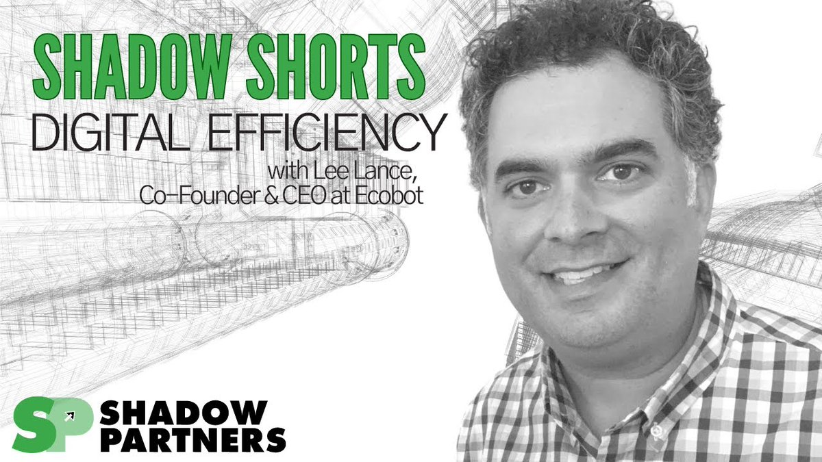 On this episode of Shadow Shorts, @Jeff_Echols is joined by Lee Lance of @ecobotapp to talk about digital-driven efficiency zurl.co/5opp  

#innovation #designtechnology #constructiontechnology #builtenvironment #builtindustry #efficiency #digital