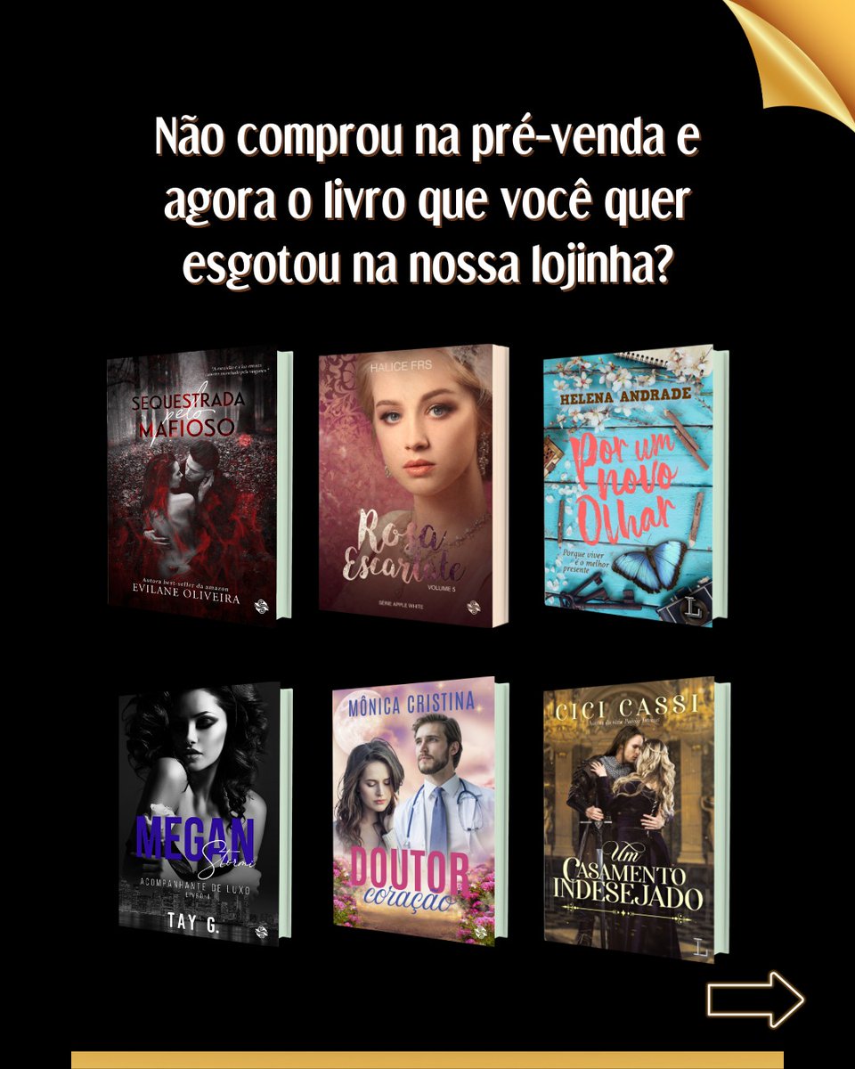 Onde encontrar os livros esgotados em nossa lojinha?

@amazonbrasil
@casasbahia
@pontofrio
@submarino
@estantevirtual_oficial
@magazineluiza
@livrarialeitura
@extra_oficial
@americanas
@martinsfontespaulista