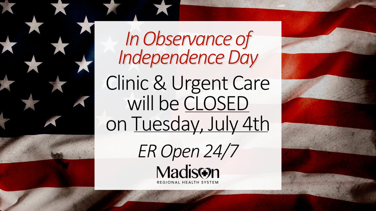 Madison_Health's tweet image. Have a happy and safe holiday!