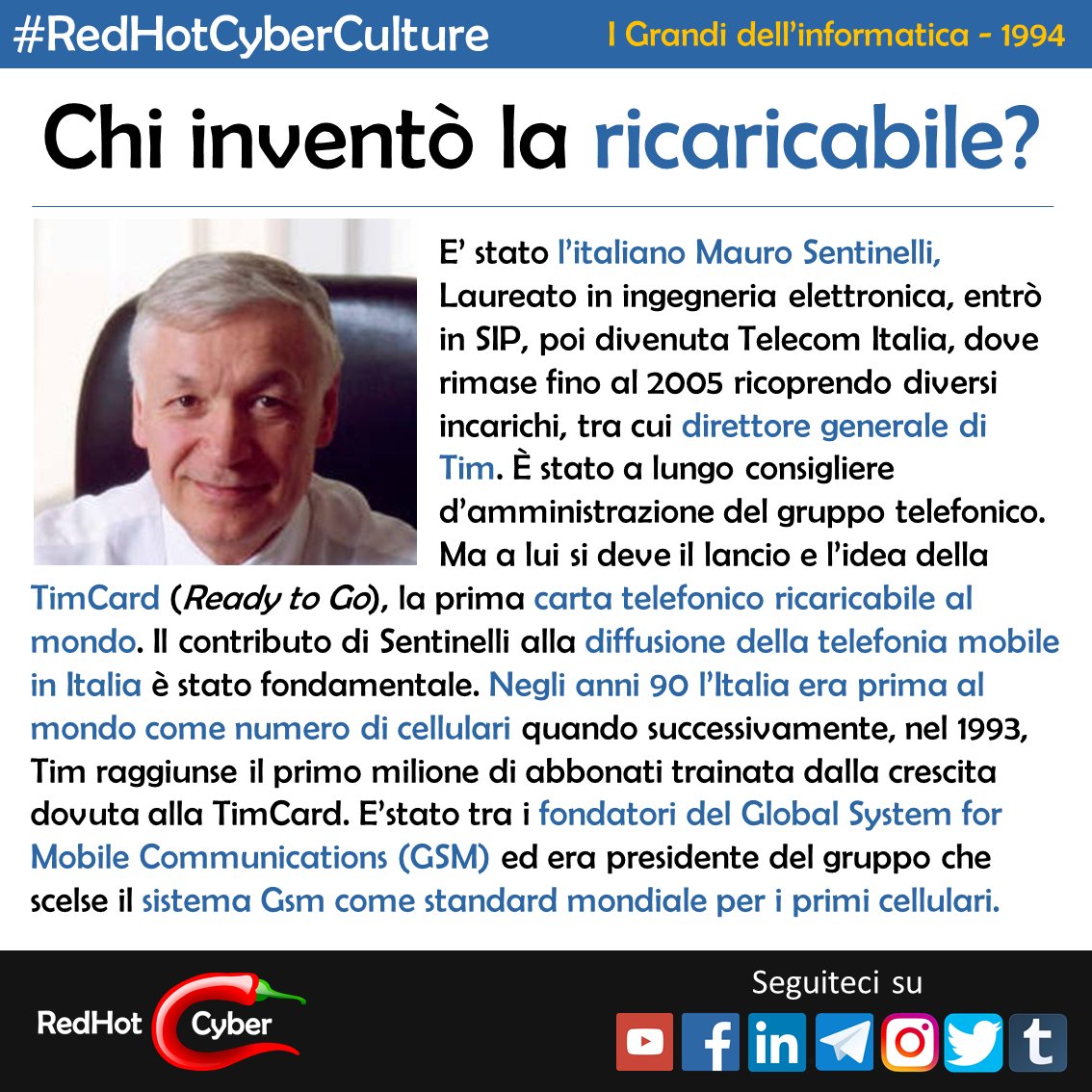 redhotcyber's tweet photo. Chi inventò la carta ricaricabile telefonica?
#redhotcyber #inventori #pionieri #informatica #innovazione #intuizione #genio #ingegno #newtech #technology #innovation #it #computer #RHCpioneer #online #it #web #ai #hacking #privacy #cybersecurity #cybercrime #intelligence https://t.co/DBEtVxwEic