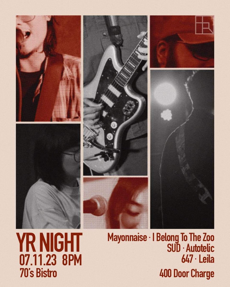 yrmusicph's tweet photo. One week ‘til our next #YRNight!
Catch performances by @mayonnaisemusic , @ibelongtothezoo , @sudmusic , @autotelicmusic , @647ph , and @leilamanalac !
See you at 70’s Bistro! 🫶🏻
#YRmusic #YellowRoomPH https://t.co/DMbe0VEXL0