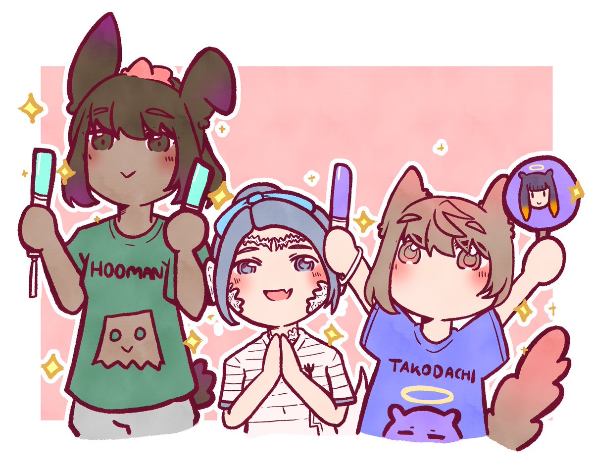 MTMochiDraws's tweet photo. Doodled me and my friends wols at the HL EN concert having a good time! https://t.co/ixShLiNAW1