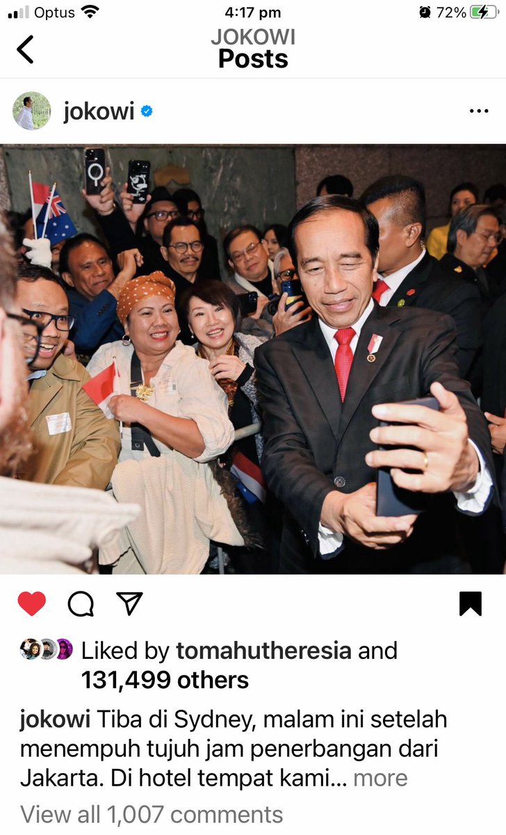 Such a beautiful occasion to meet Pak Jokowi