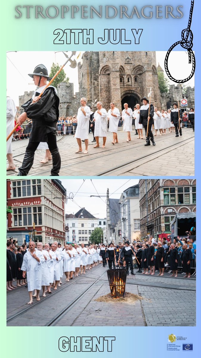 CAROLUSVEMPEROR's tweet photo. 📅 On 21 July you have an appointment in Ghent with the procession of the #Stroppendragers 🪢

Here are the details 👉https://t.co/ps1I9jw1PC

#ItineraCarolusV

@visitgent @CultureRoutes @ugent https://t.co/yWZxRt6IdB