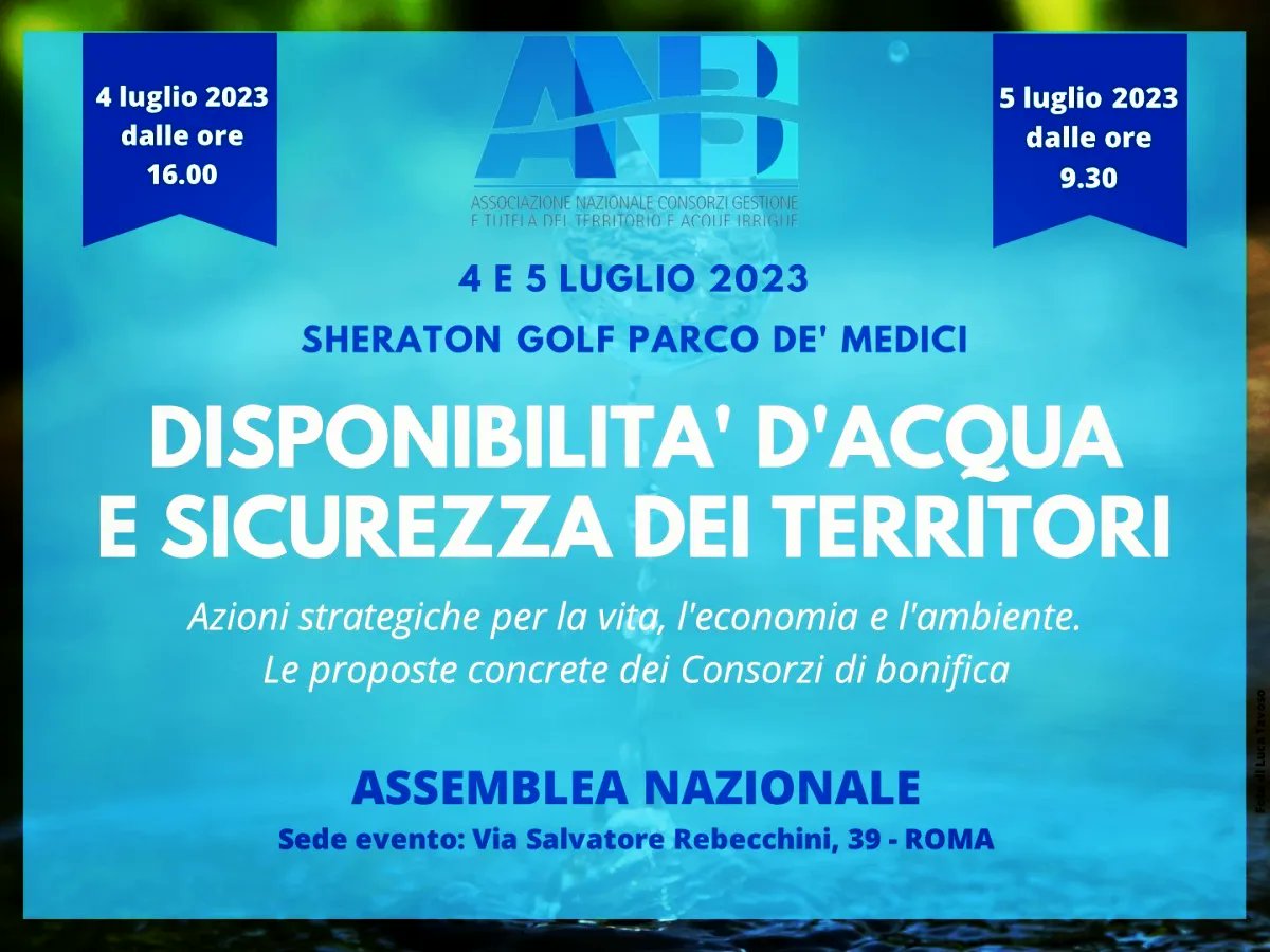 #4luglio e #5luglio i Consorzi di Bonifica dell'Emilia Romagna a Roma per l'Assemblea nazionale di <a href="/ANBI_Nazionale/">ANBI</a> L'appello alle Istituzioni: vietato abbassare la guardia sui #cambiamenticlimatici