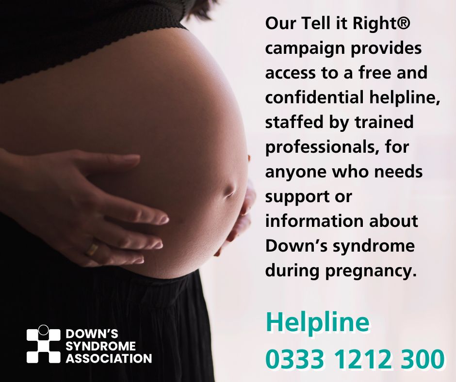 DSAInfo's tweet photo. Our Tell it Right® campaign provides access to a free and confidential helpline, staffed by trained professionals, for anyone who needs support or information about Down’s syndrome during pregnancy.
0333 1212 300
#TellItRight https://t.co/dvQMswL2yM
