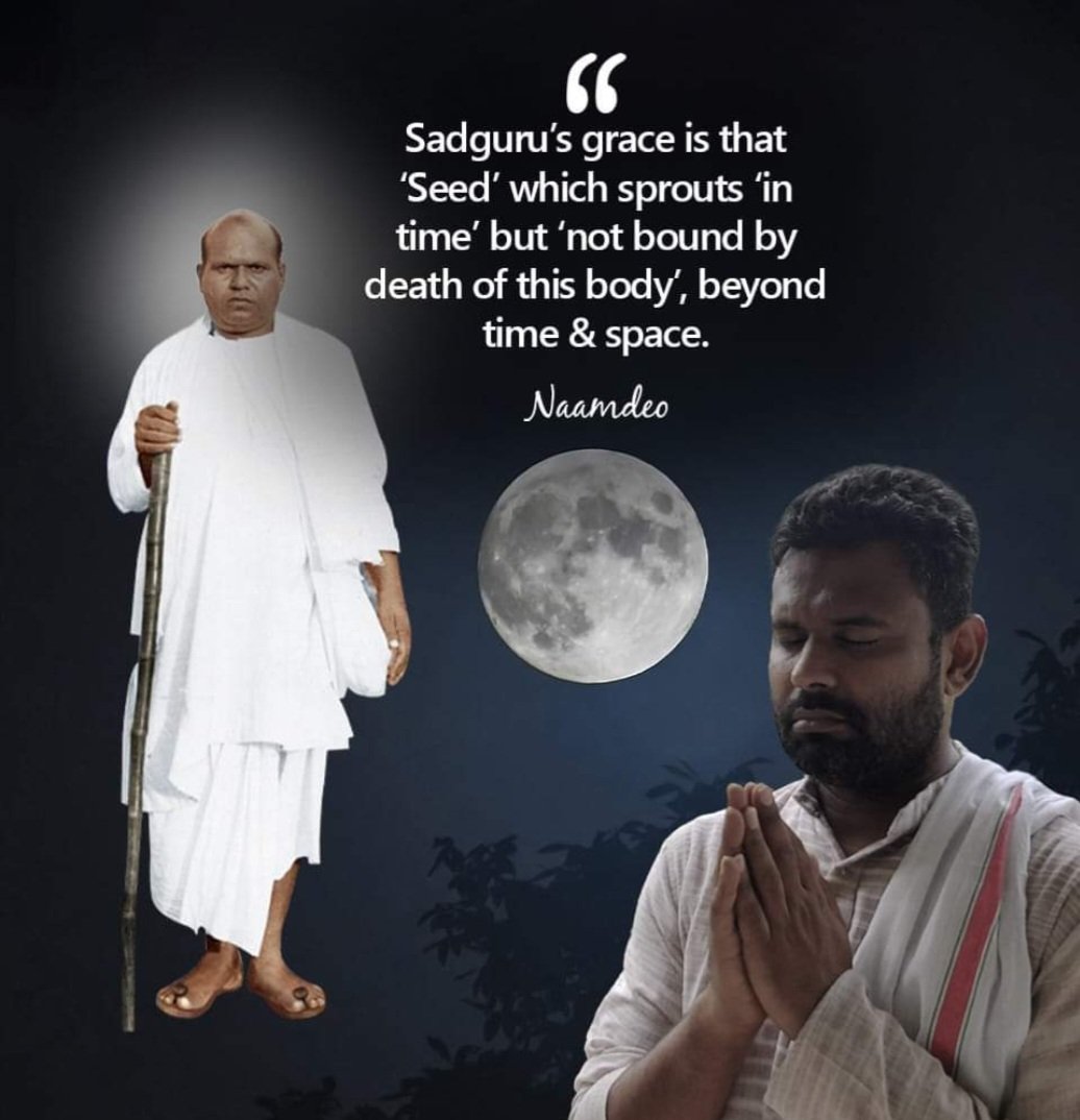 pratimasoni976's tweet photo. Sadguru's grace is that 'seed' which sprouts 'in time' but 'not bound by death of this body' beyond time &amp; space." -Naam Deo

#SADGURU #SAGURUDEO #Wisdom #beyondtimeandspace #Qotd #Spirituality #Spritualitat #Spritualite #AyxoBHOCTb #Espritualidad #Yoga #Namdeoquotes https://t.co/0evkvruFsl