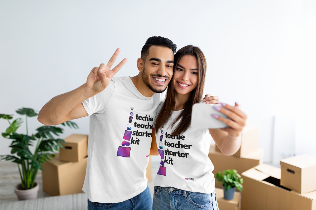 🚀👩‍💻👨‍💻 Attention, Tech Gurus and EdTech Visionaries! This unisex short-sleeve tee is a key component of the 'Techie Teacher Starter Kit': consistently dependable, adaptable, and fits just like your most trusted digital tool! 🎯👕💫Purchase today! edtechwear.com #edtech