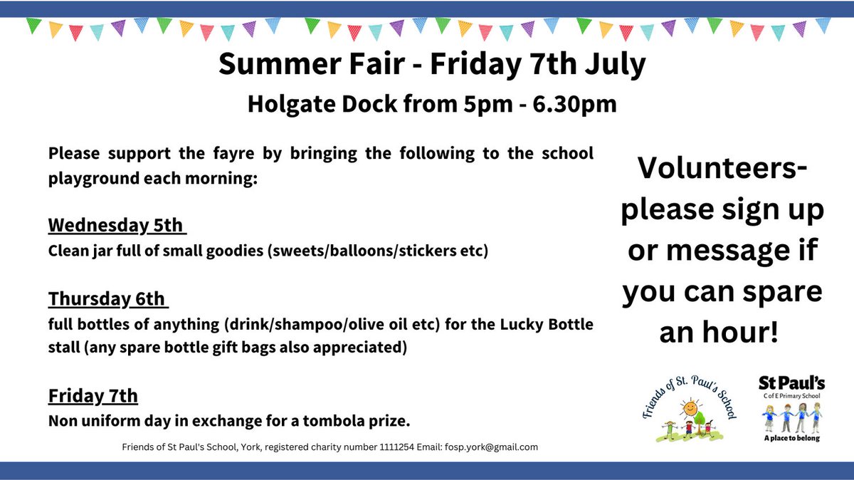 Our summer fair is nearly here! Here is what you need to do. Volunteers can sign up here volunteersignup.org/4H4MW