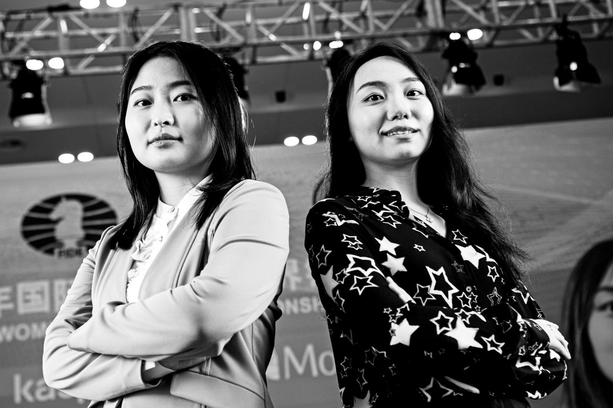FIDE_chess's tweet photo. 🔥 The FIDE Women's World Championship match between Ju Wenjun and Lei Tingjie commences today with the opening ceremony! 

⚔️ The defending World Champion GM Ju Wenjun faces the Challenger GM Lei Tingjie in a 12-game match held in Shanghai and Chongqing. #WomenChessMatch 

🏆 Who will take home the crown?

📷: Stev Bonhage