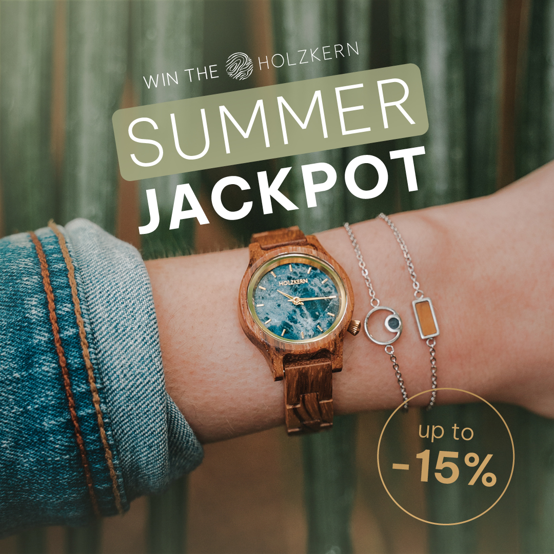 Holzkernwatches's tweet photo. 📢💥👉SUMMER JACKPOT💥Win up to -15%💥
Win the Holzkern Summer Jackpot and get the ultimate summer look at the best value! It’s really worth a try!