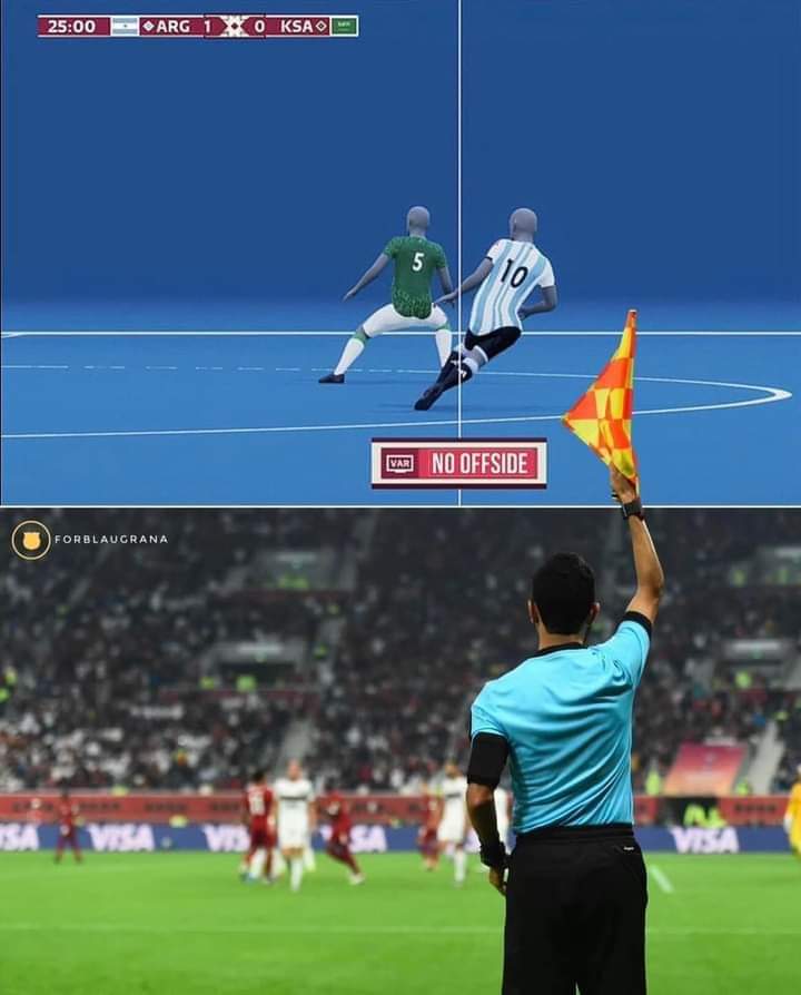 HypeHoncho's tweet photo. FIFA have approved a new offside rule. The entire body of the attacker must be in front of the defender for it to be ruled out.
For example the player below would not be offside.
#FIFA #FIFA23 #OffsideRule https://t.co/bdCWQzNPB6