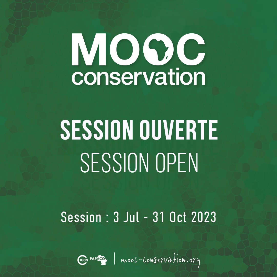 La nouvelle session des MOOC est ouverte ! Rendez-vous sur mooc-conservation.org pour vous inscrire et lancer les MOOC qui vous intéressent. The new MOOC session is open! Go to mooc-conservation.org to enrol and start the MOOCs you'd like to follow.