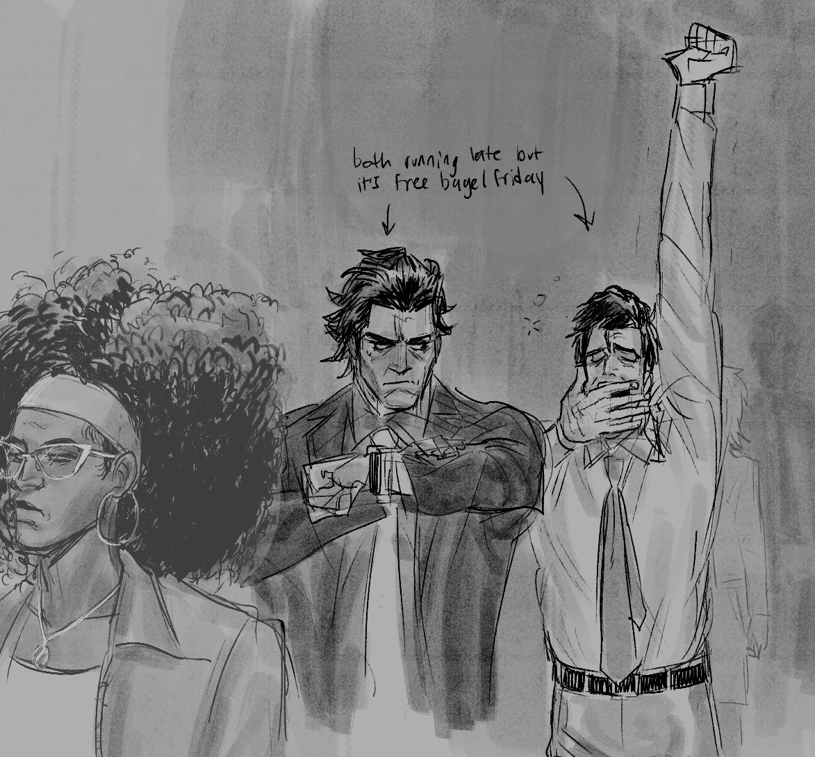 daekiyuArt's tweet photo. would anyone care for a spiderdads office au
inspired by my friend who works in an office and mentioned that they get free bagels on fridays🥯 https://t.co/tnXYPe3ZCK