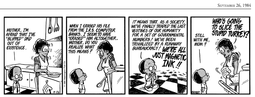 WolfMcNally's tweet image. Ah, the comics of my youth. #BloomCounty