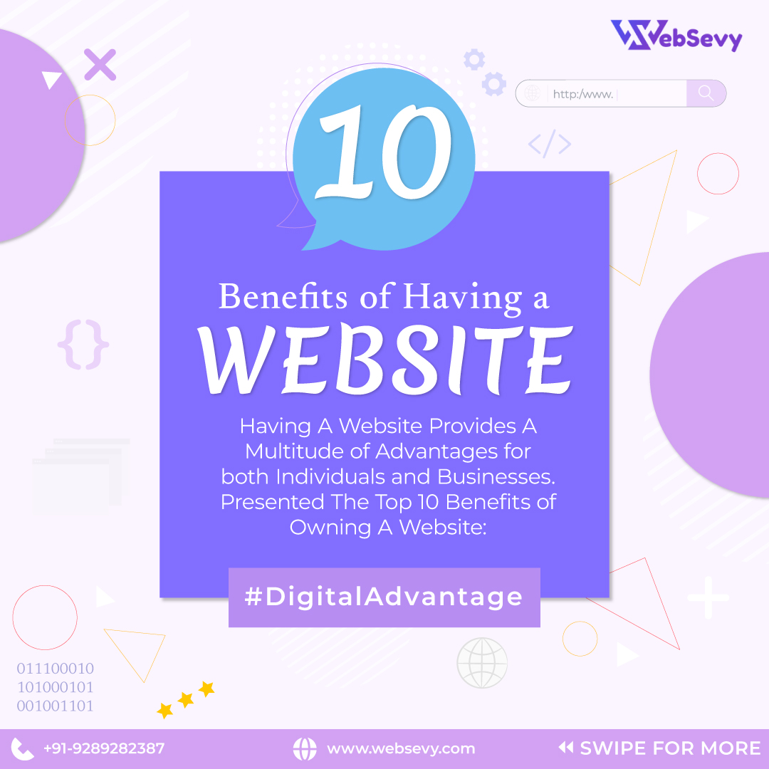 WebSevy's tweet photo. ๐๐ Unlock Your Business Potential! ๐๐ผ
Discover the benefits of having your own Website!๐ป
For more info:
๐ Visit: https://t.co/6dJruWzoVx
๐ Contact: +91-9289282387
#DigitalPresenceMatters #BusinessGrowth #OnlineSuccess #digitalmarketingagency #ownwebsite #benefitsofwebsite https://t.co/z77J9GWaib