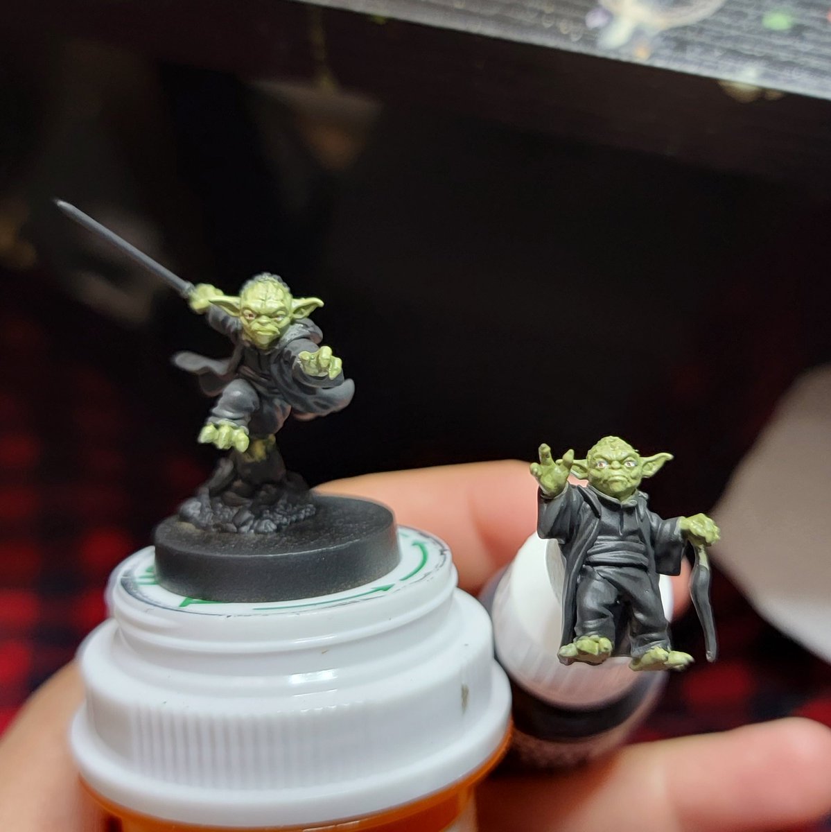 Put some work into some yodas today! #hobbystreak day 546 #starwars #starwarslegion #starwarspainting #clonewars #miniaturepainting #miniatures #paintingminiatures #dnd #dndminiatures