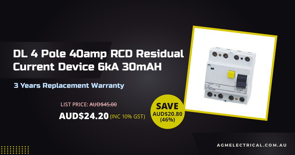 ElectricalAgm's tweet image. Ensure electrical safety with the DL 4 Pole 40A RCD Residual Current Device from AGM Electrical. Shop now for high-quality circuit protection products at AGM Electrical.
rb.gy/he94d
#40ampRCD #residualcurrentdevice #electricalsafety #circuitprotection #AGMElectrical