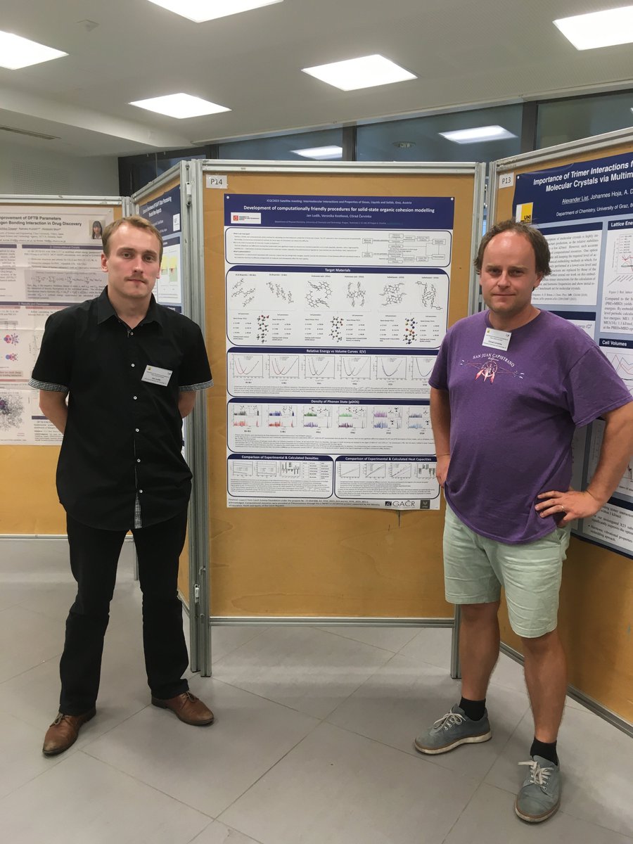 We are at <a href="/icqc2023/">ICQC2023</a> Satellite meeting in Graz! Proud to present two posters and a talk about our first-principles models of cohesion of pharmaceuticals and ionic liquids here.