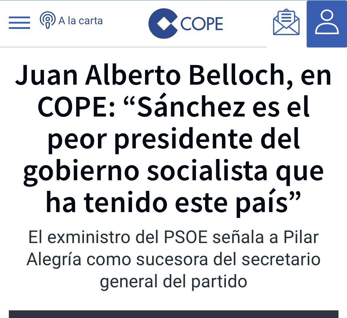 🔴 El sanchismo sacude los cimientos del PSOE
🔴 Ni España ni el PSOE pueden aguantar 4 años más de un Gobierno sometido a BILDU, ERC, Comunistas y Podemos 

🔵 <a href="/nunezfeijoo/">Alberto Núñez Feijóo</a> garantiza un nuevo ciclo 
🔵 Solo el <a href="/ppopular/">Partido Popular</a> pueda liderar la serenidad política