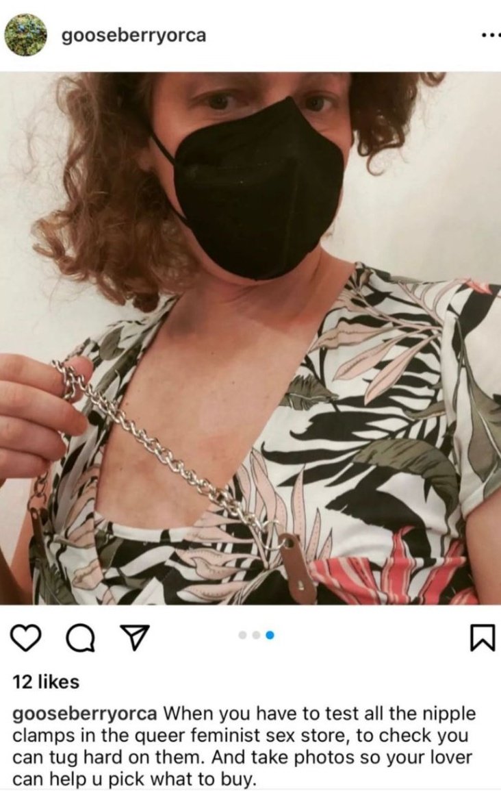 IanGee2023's tweet photo. Well, well, well, it turns out the far left "struggling mum" championed by @itvnews and various cranks like Owen Jones &amp; Ash Sarkar despite his public "chestfeeding" fetish being available for all to see also has an Insta account where he shares more about his nipple kink... https://t.co/bNliR7NRtz
