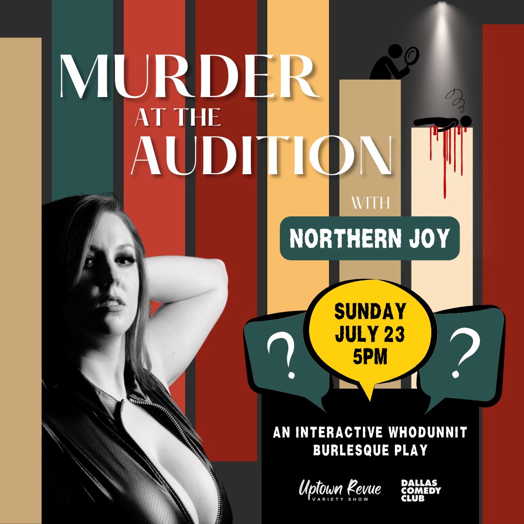 iamNorthernJoy's tweet photo. I made a thing!! 🎉 It's been a year in the making and it's finally happening. Our first scripted show co-written by me and my pal Kevin Thrasher. I would love to see you there!

https://t.co/jOl2FFdt58

#Dallas #murdermystery #comedy https://t.co/qDh6xpSae6