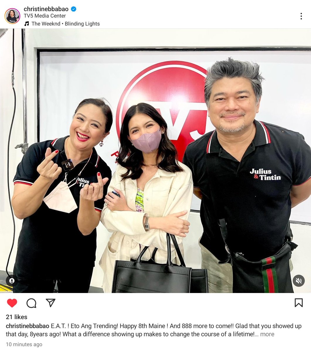 Maine with Julius and Christine Babao

#MaineMendoza #MainEight #EAT
#LegitDabarkads #TVJonTV5