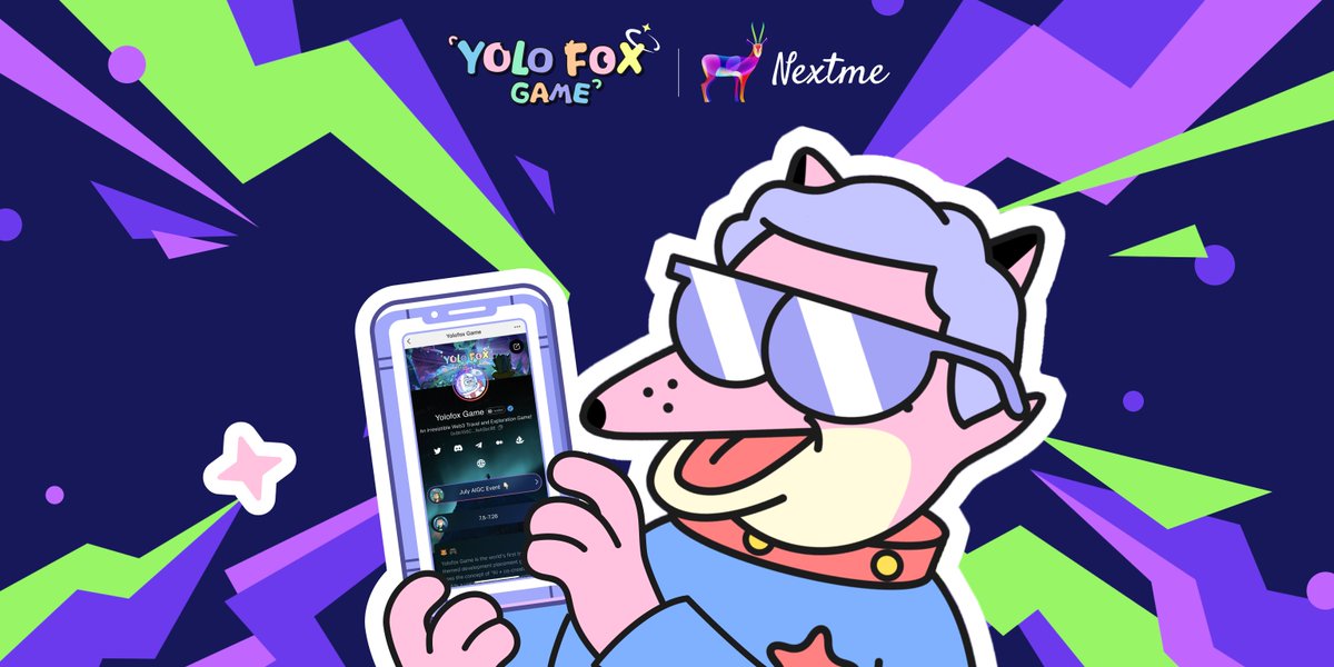 🔥 We is thrilled to announce our partnership with <a href="/NextmeOne/">Nextme</a>, the most powerful &amp; beautiful Web3 social portal and relation protocol.

👉 Check the latest info on our #social #portal here:  nextme.one/yolofoxgame

🥰 Let’s #BUIDL an exciting future of #Web3🥳

 #NFT #Web3Gaming