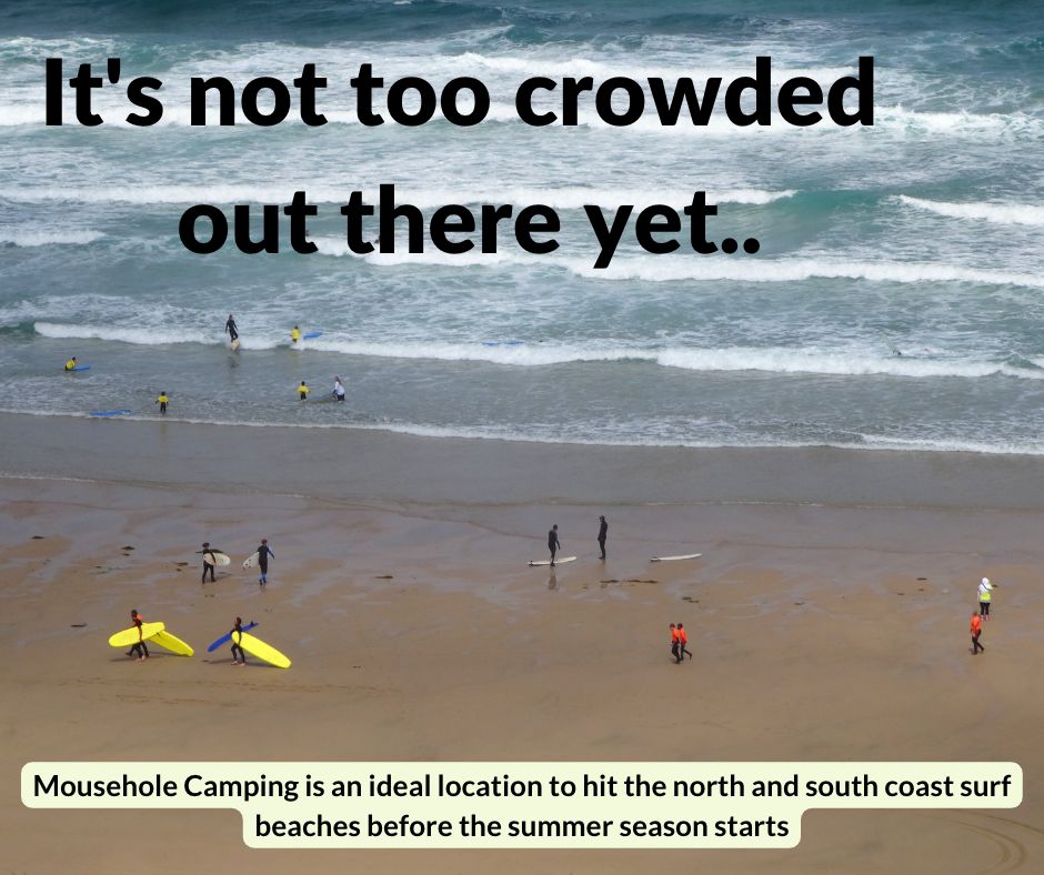 The water's getting warmer..
 mouseholecamping.co.uk