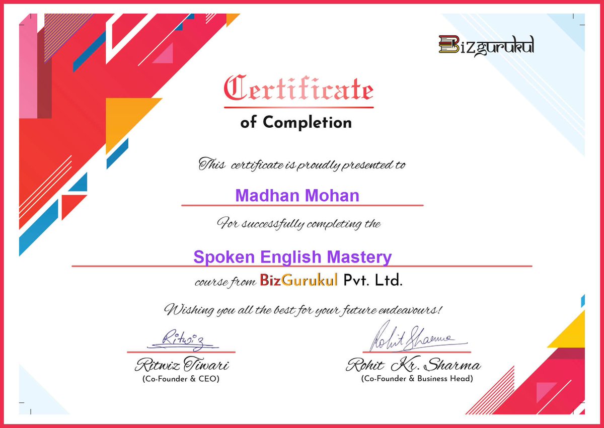 GopaladasMohan's tweet photo. New to this platform but improving my skills to make my future better with more earnings as a student...🫡🫡
Everyone one can earn through only by learning skills...
I'm happy to my decision...
#twitter #post #certificate #bizgurukul #trending #earning #earn #learn #WorkFromHome https://t.co/p8quKksD4C