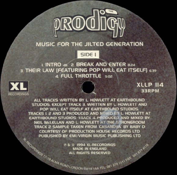 TheProdigyDaily's tweet photo. On this day, 29 years ago, @the_prodigy  album "Music For The Jilted Generation" was released.

"Music for the Jilted Generation" is the second studio album by The Prodigy. It was first released on 4 July 1994 by @XLRECORDINGS in the UK 🇬🇧 and by @mute Records in the US 🇺🇲
#music https://t.co/Vp6svhjQO9