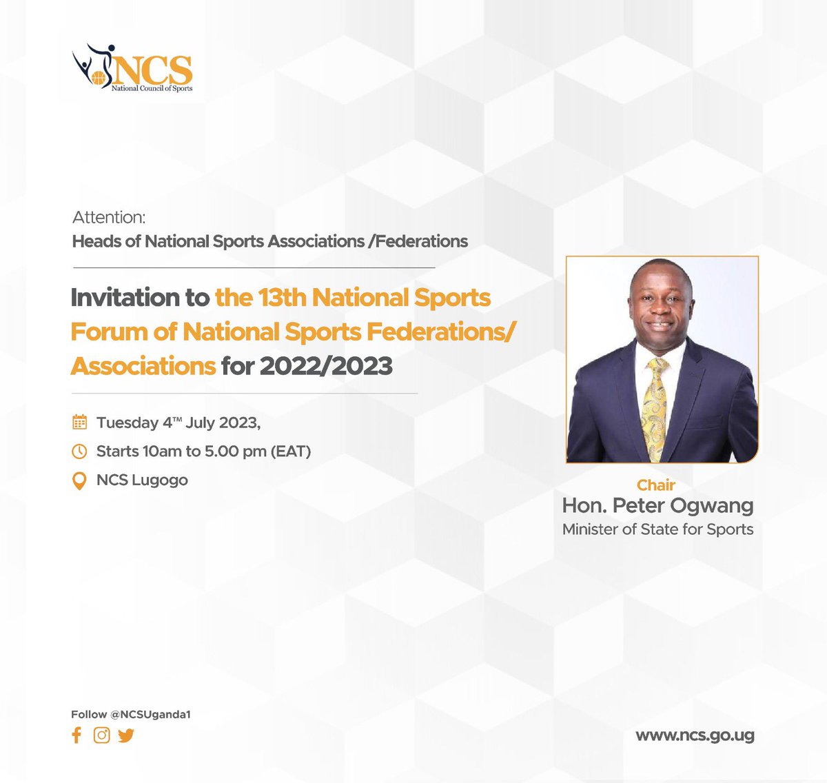 National Council of Sports -Uganda tweet media