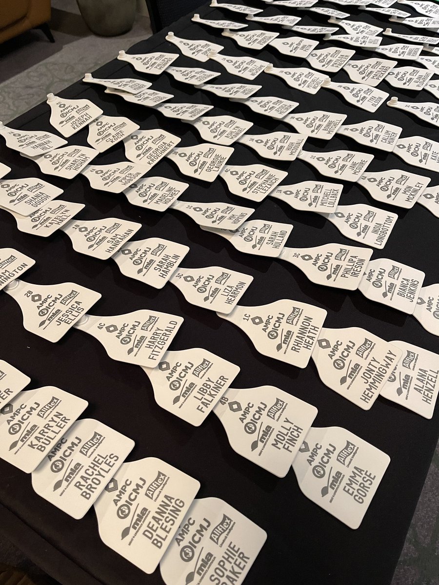 ausmeatjudging's tweet photo. Big thanks to @AllflexAU for sponsoring the 2023 ICMJ National Conference name tags - they look fantastic!
Registration opens soon! ⏰
#icmj #icmj2023 #conference #sponsor #meatjudging https://t.co/2Dk1zmEV0V