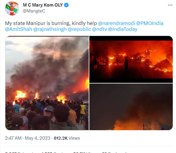 सोचिए  गुजरात मे 3दलित युवकों को सरेआम पीटा गया था उसके बाद देश का विपक्षी दल गुजरात आया था

महीनों तक ऊना कांड पर डिबेट्स होती रही 

पिछले 2महीने से #ManipurViolence पर ज्यादातर विपक्षी दल चुप है और तथाकथित एकता वाले संगठन भी चुप है
#मणिपुर_के_आदिवासी_बचाओ
#SaveManipurTribals